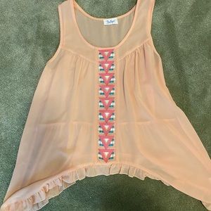 Light orange flowy tank